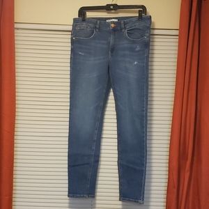 Zara Blue Denim Ankle Pants